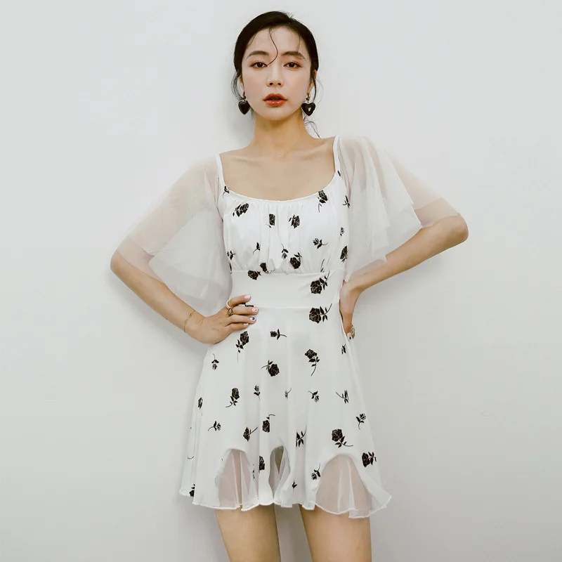 

Women Swimwear 2021 Swimsuit One Piece Bathing Suit Ins Sexy Bubble Hot Lest Female Print Polyester Sierra Surfer Bikini Swim