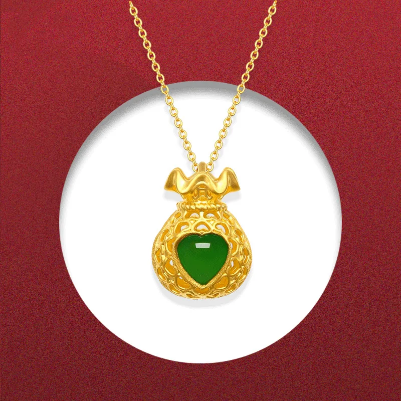 Ожерелье с подвеской халцедон Ювелирное Украшение Нефритовый Агат серебро 925