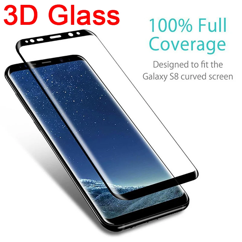 3D изогнутое закаленное стекло с полным покрытием для Samsung Galaxy S9 S8 Plus защитное