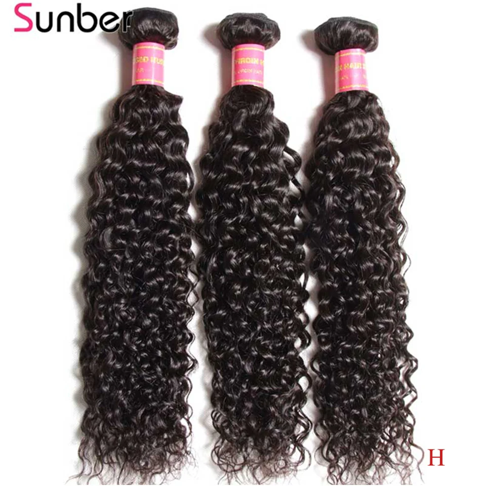 

Sunber бразильские кудрявые человеческие волосы пряди 3 шт. в партии натуральные волосы Remy плетение пряди двойная машина Уток 8-26 дюймов