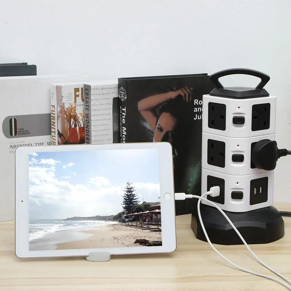 ВАНДЕРЛАЙФ мульти Мощность полосы вертикальный штепсельная вилка британского