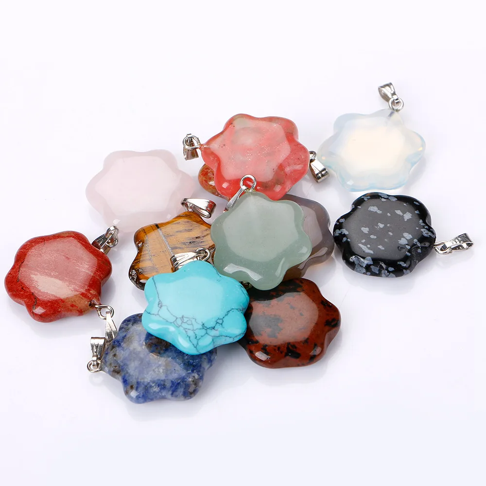 Ожерелье из натурального камня подвеска для мужчин и wo Маленькая кристаллов