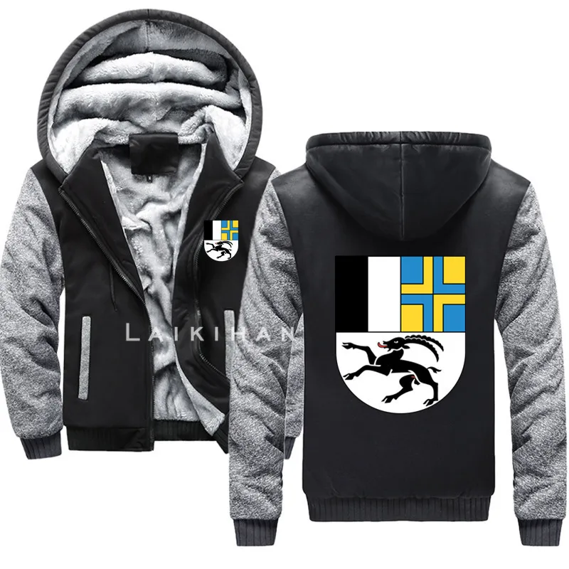 

Coat of Arms of Graubnden Print Hip Hop Streetwear Hoody 2020 Winter Thick Hoodies For Men Harajuku Zipper Jacket Sweatshirt