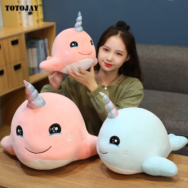 

Nice Hot 1pc 25-55cm Cute Cartoon Stuffed Whale Plush Toys for Children Soft Pillow Animal Dolls Baby Kids Lovely Christmas Gift