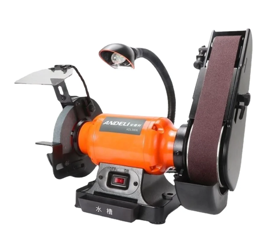 

220V 250W 6 Inch Desktop Grinding Wheel Belt Machine Sharpener Polishing Machine Grinder Belt Machine Woodworking Sanding Tools