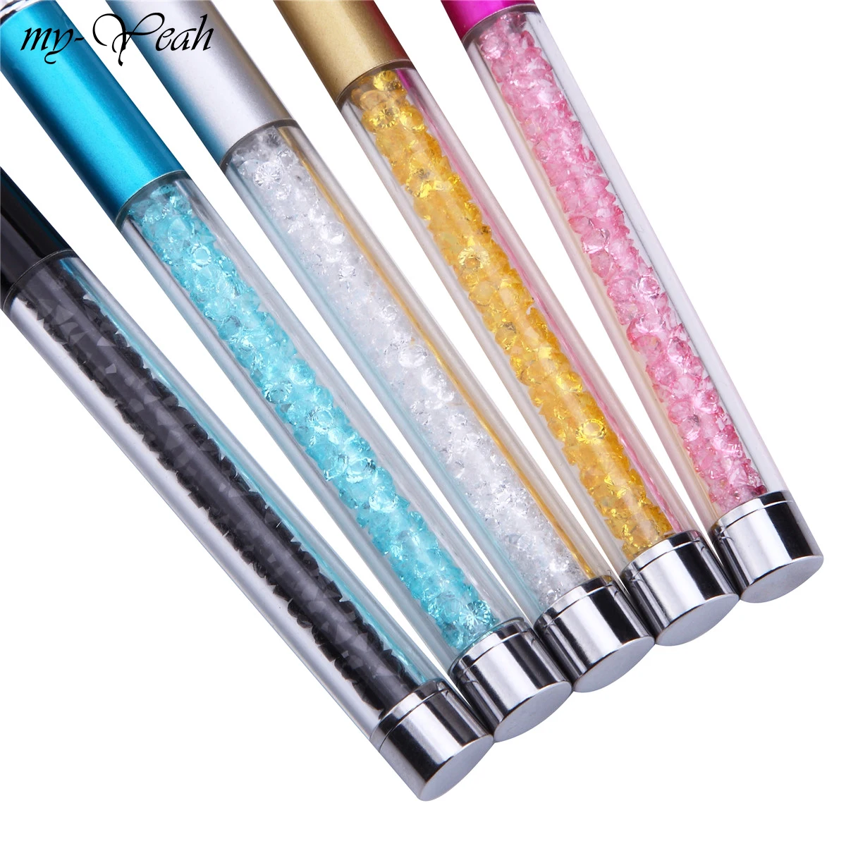 Nail Art Rhinestone Acrylic Handle Carving Nails UV Gel Painting Brush Lines Liner DIY Design Drawing Pen Manicure Tool Home | Красота и