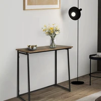 81 x 40 x 74original wood color all in one foldable without installation iron porch table console table end table side table