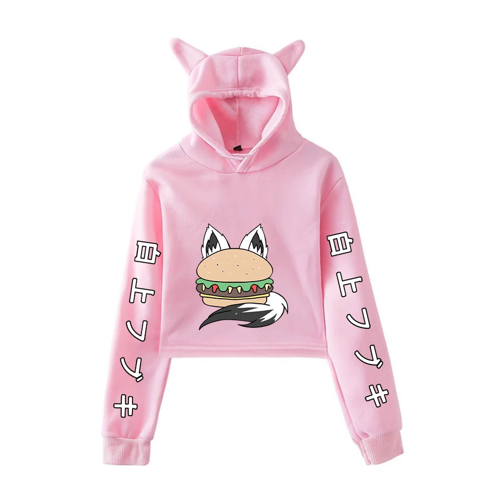 

Shirakami Fubuki Hoodie Sweatshirts Women Cat Pullover Girl Kawaii Harajuku Tracksui