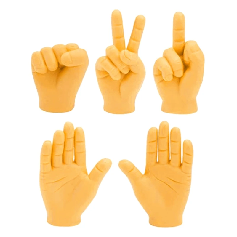 

Miniature Hand Mini Finger Hand Silicone Finger Puppet Prank Hand Halloween Hand Props Accessories Mini Prank Hand Toddler Toy