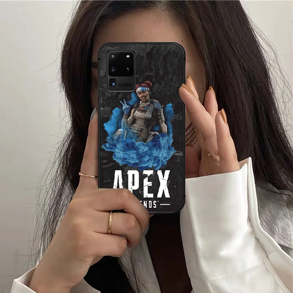 

Game Apex legends Phone Case For Samsung Galaxy S 7 21 Note 8 9 10 20 E FE Ultra Plus black Cell Silicone Bumper Tpu Cover