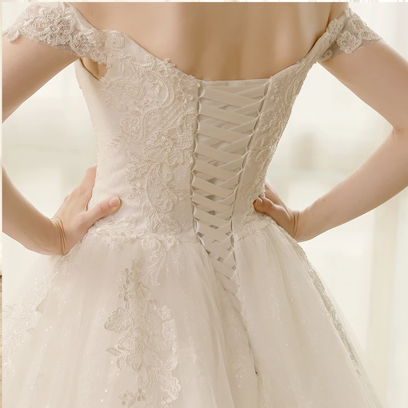 

SL6819 real price plus size wedding dresses lace backless beads crystal wedding bridal gowns short sleeves vestidos de novia