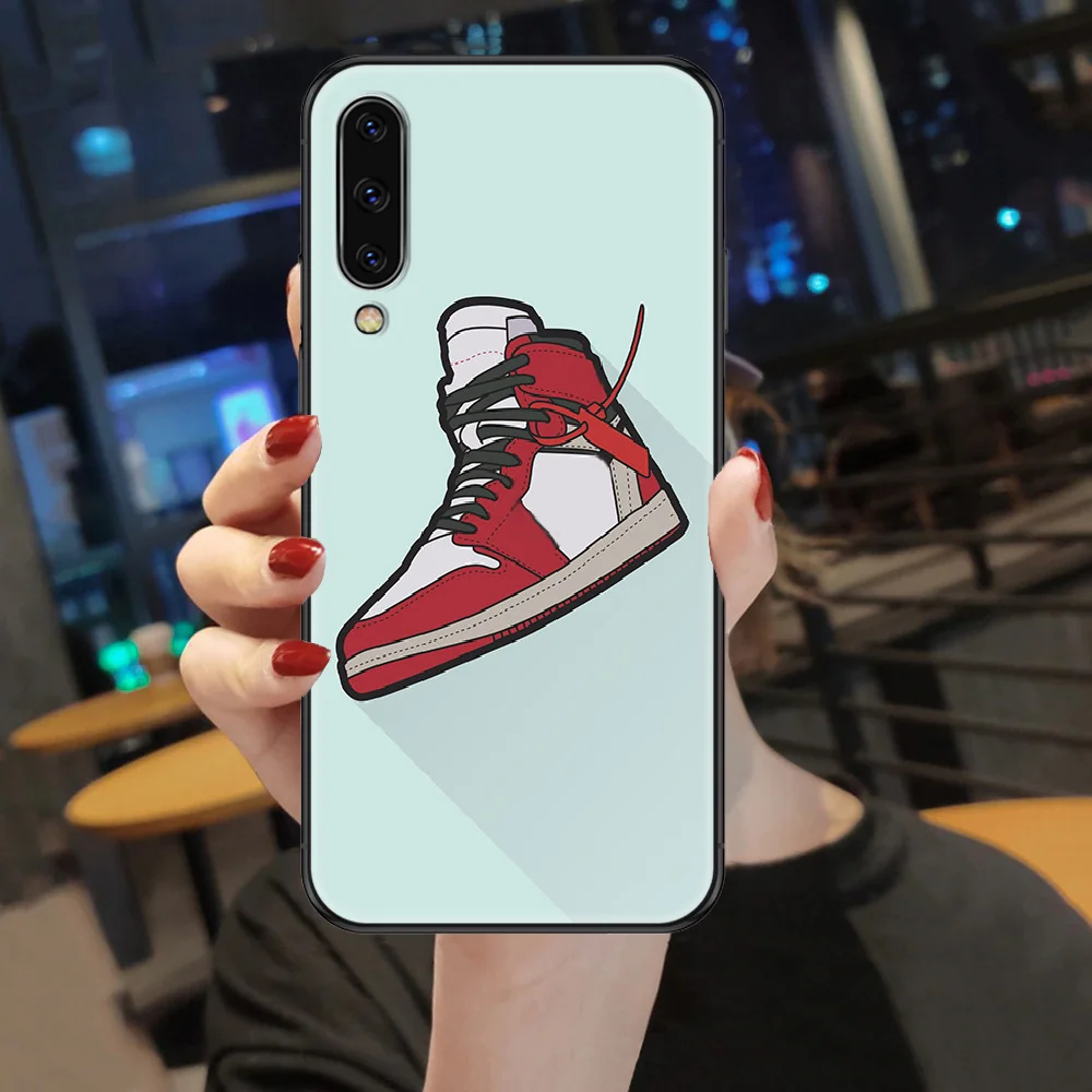 

fashion Trend Brand Sneaker Phone case For Samsung Galaxy A 3 5 7 8 10 20 21 30 40 50 51 70 71 E S 2016 2018 4G black tpu funda