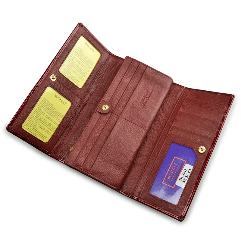 BETH CAT Новый Модный женский кошелек из натуральной кожи Женский на застежке