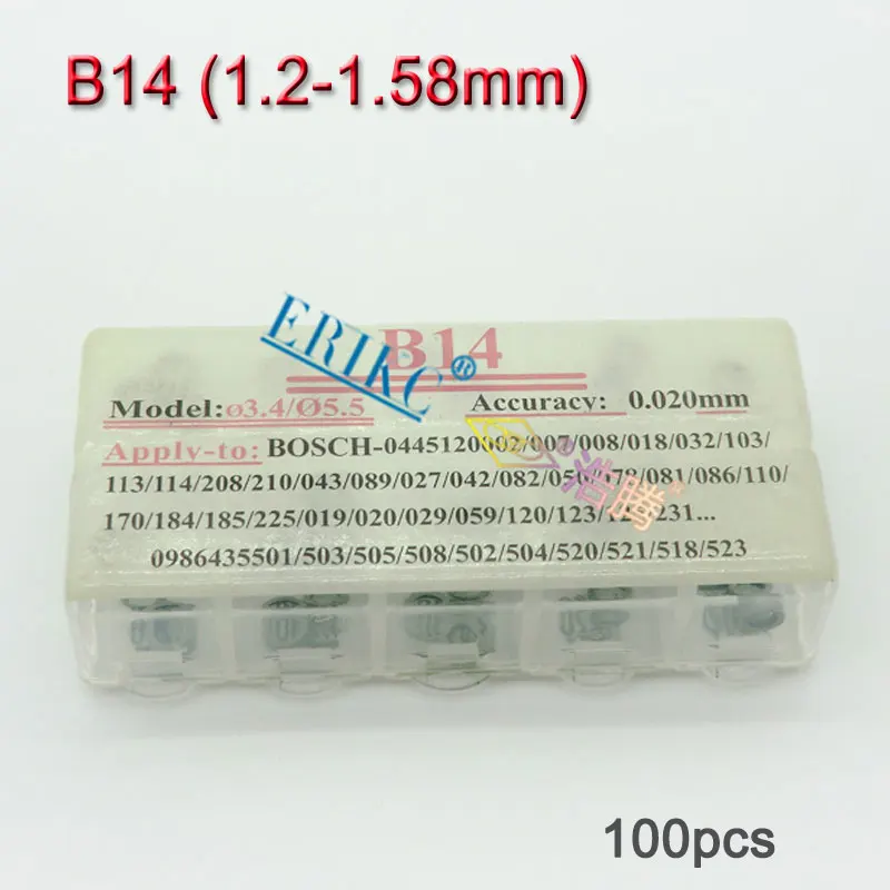 ERIKC инжектор Common Rail Отрегулируйте прокладки B11 B12 B13 B14 B16 B22 B25 B26 B31 B48 комплект прокладки дизельного топлива шайба для Bosch 600 шт - Цвет: B14(1.40-1.58) 50PCS