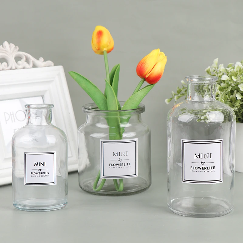 

Tabletop Vase for Home for Flower Glass Arts Living Room Decoration Flower Vase