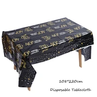 cheer to 40th disposable tablecloth 40th birthday party decor adult black gold birthday party disposable tablecloth supplies dec