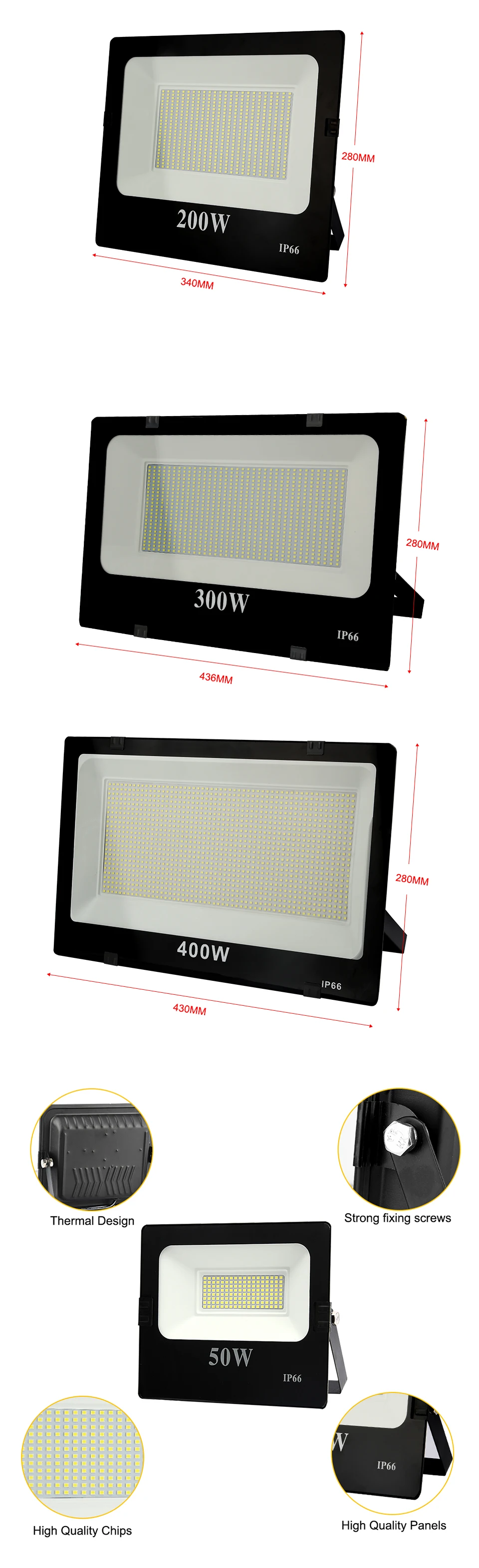 1 шт. ac220v 10 Вт 20W50W 100 Вт 200 Вт 300 Вт 400 Вт Светодиодный прожектор Точечный светильник SMD IP66 для ночного строительства парковка для внутреннего/наружного освещения