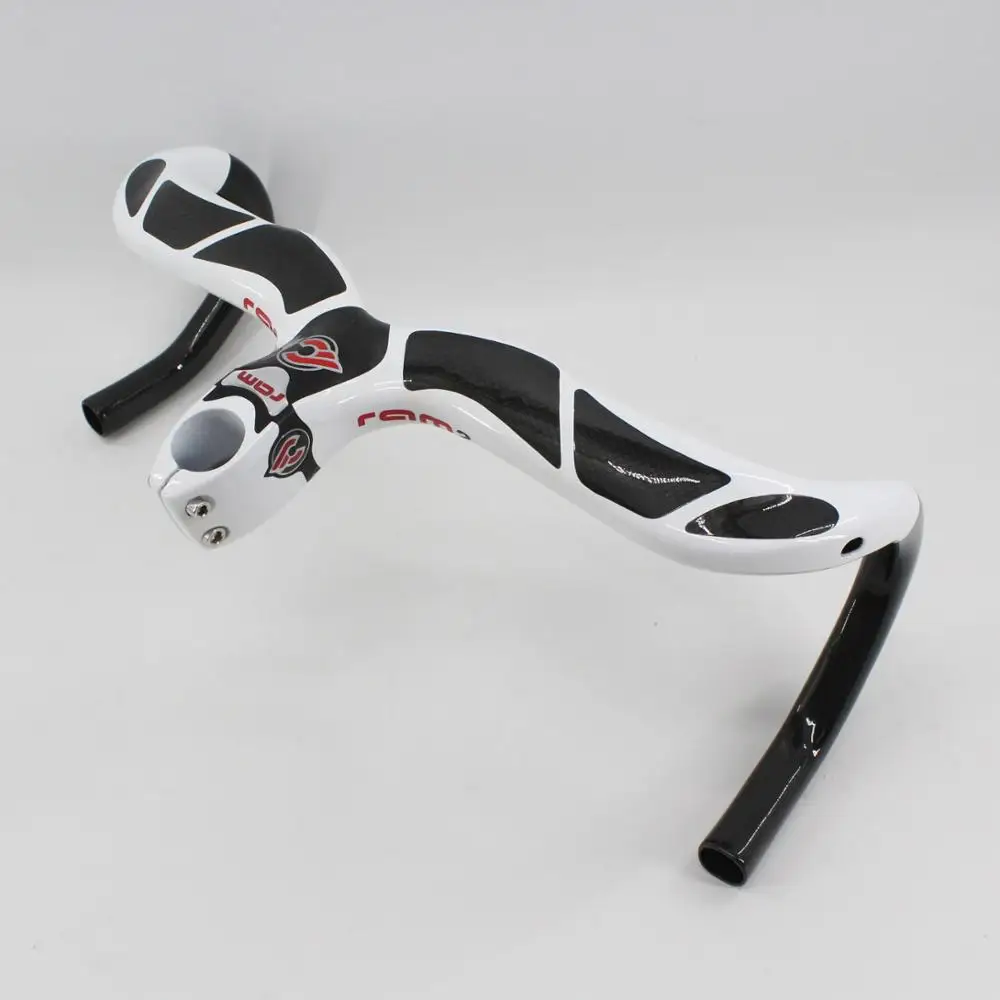 Новый Подгонянный полностью углеродный велосипедный руль дорожный и стержень