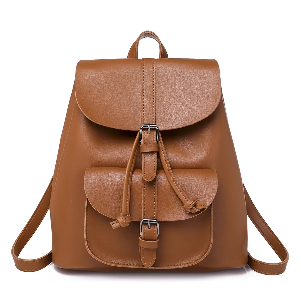 Школьный рюкзак для женщин кожаный маленький Mochila Feminina винтажная красная сумка