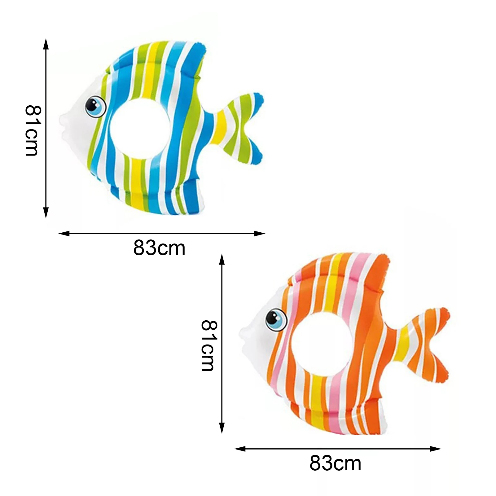 

1pc Summer Swimming Ring Safe Summer Underarm Tropical Fish Tube Inflatable Ring Swim Circle Baby Float Water Game Toys For Kids