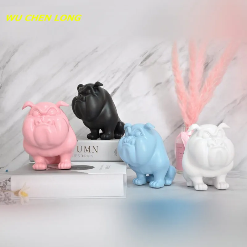 WU CHEN длинная абстрактная Французский бульдог Художественная Скульптура