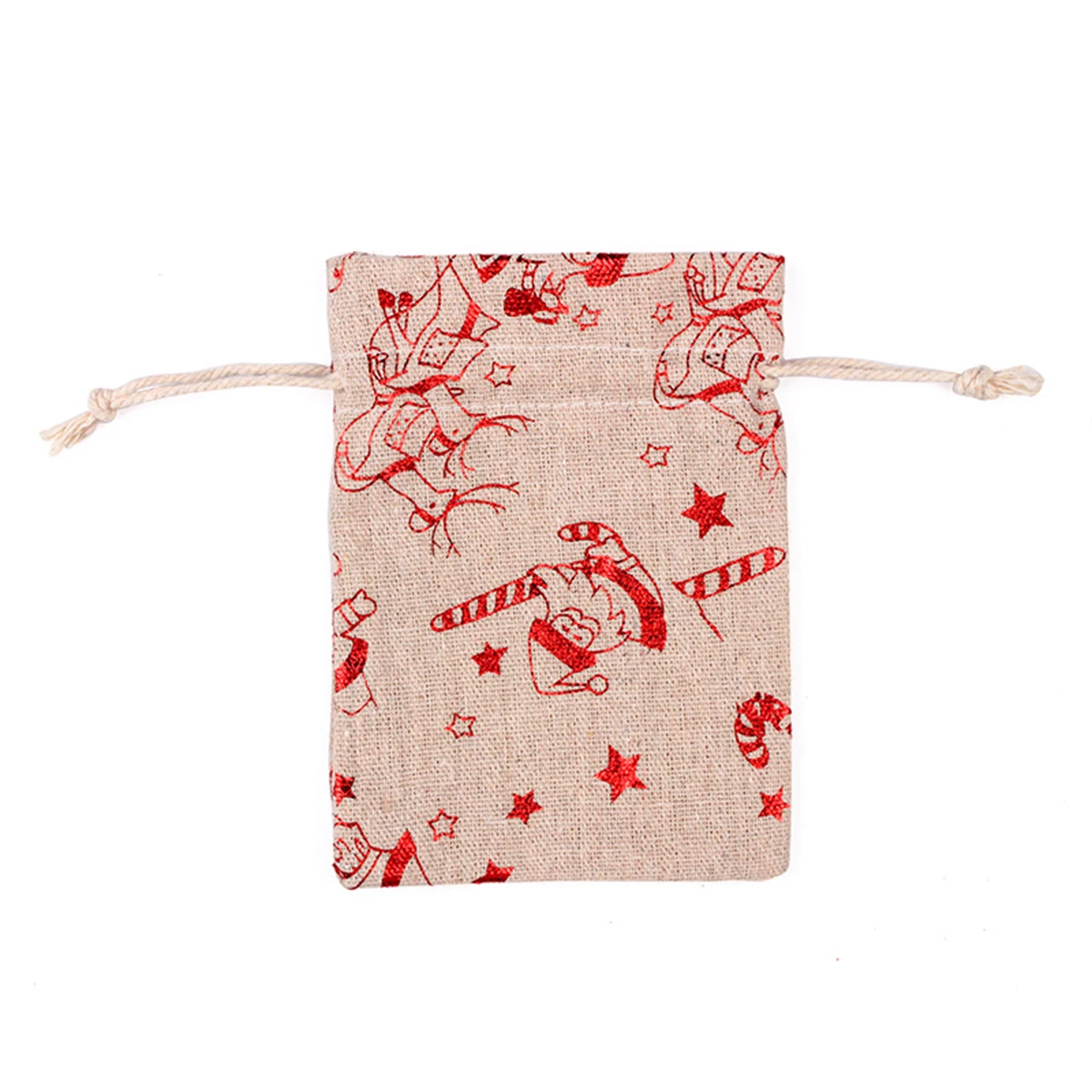 

20pcs Gift Bags Hessian Christmas Pouch Fabric Linen cotton Kit 10*14cm