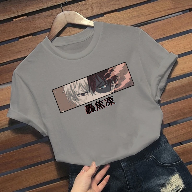 Футболка в стиле аниме Моя геройская Академия шото Тодороки Топы И Футболки