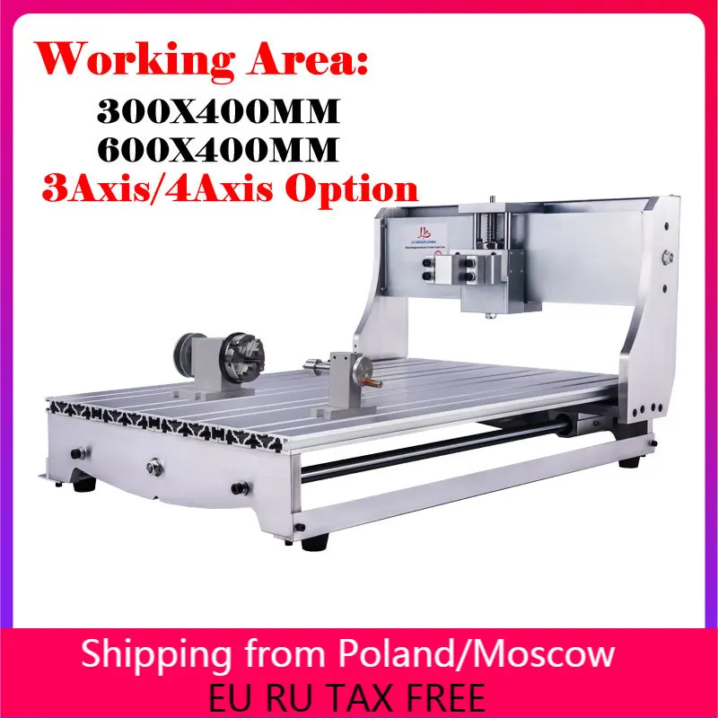 Мини фрезерный станок с ЧПУ 6040 3040 рамки 600x400 мм 300x400 4 оси токарный патрон для