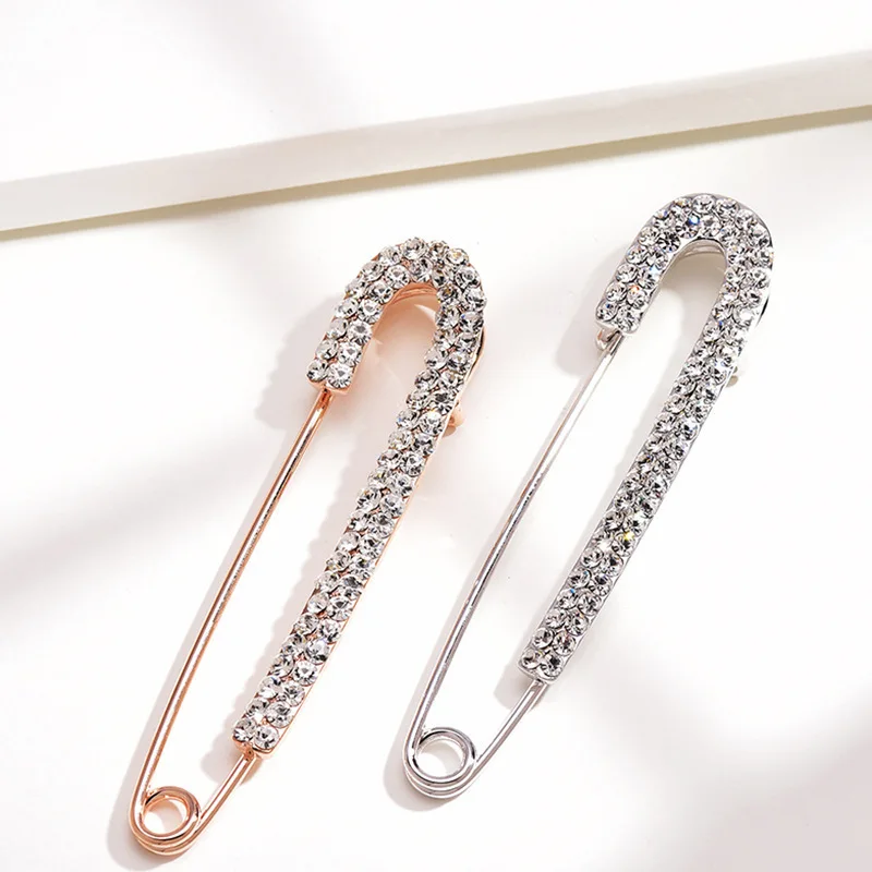 

Tightening Waistband Pin Smaller Opening Pins Bottom Brooches Rhinestone Metal Diy Brooch Accessories