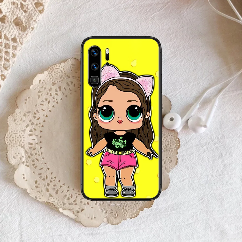 

LOL little girl doll Phone Case For Huawei P Mate 10 20 30 40 Pro Lite Smart 2019 2021 black Back 3D Hoesjes Soft Coque Painting