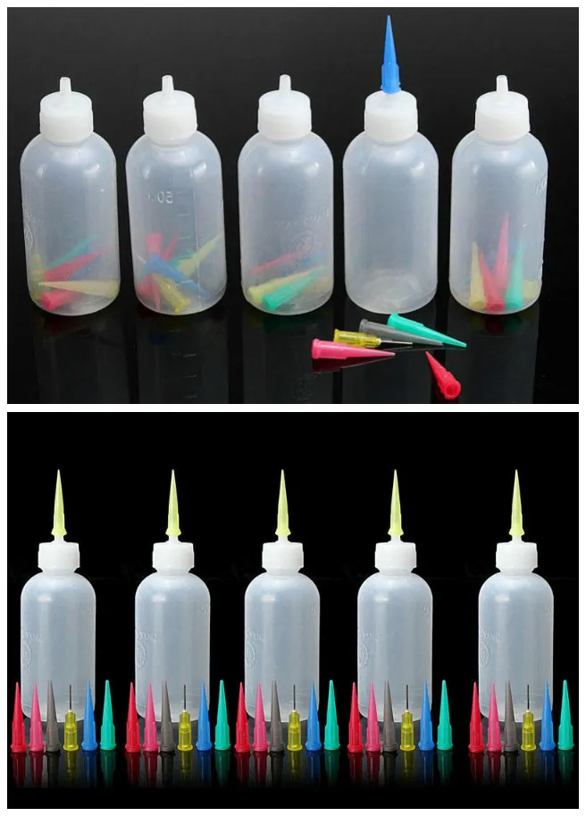 

5Sets 50ML Jam Painting Squeeze Bottles,35 Nozzles Cake Decor Baking Pastry Bottle Drawing Tools Jam Pot Cake Tools