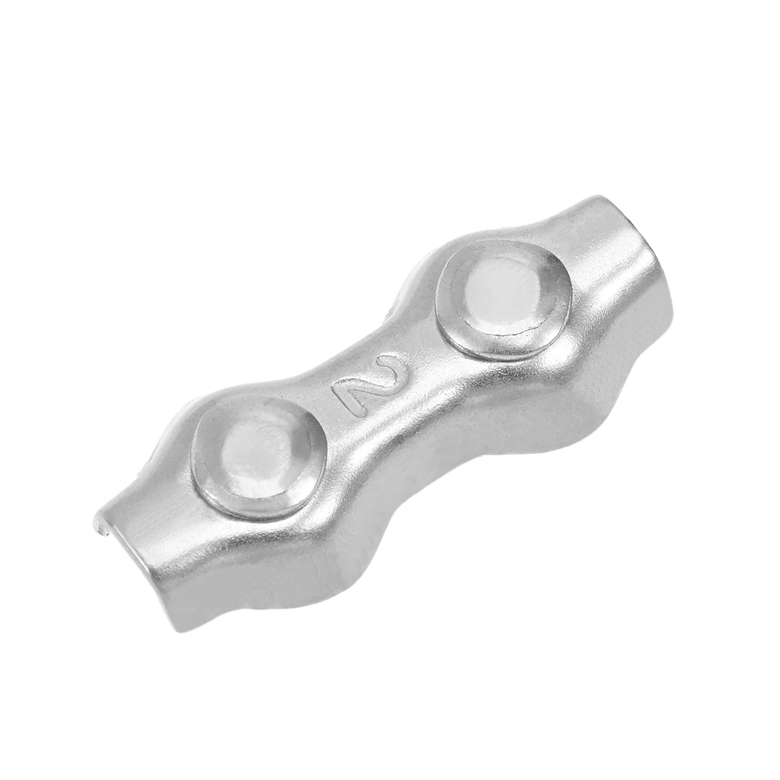 

uxcell Stainless Steel Duplex Wire Rope Clip Cable Clamp Suit for 1-1.5mm -5pcs