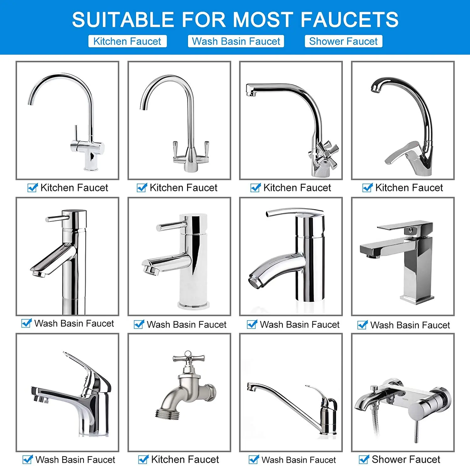 720° Rotatable Universal Splash Filter Faucet Extender Aerator Sprayer Head with Swivel Sink for Kitchen and Bathroom | Обустройство