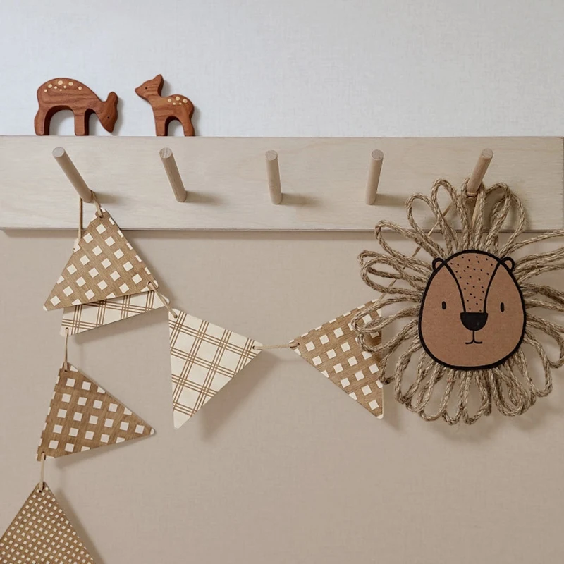 

Forests Wooden Banners Baby Shower Decorations Birthday Party Decorations Wooden Bunting Birthday Flags