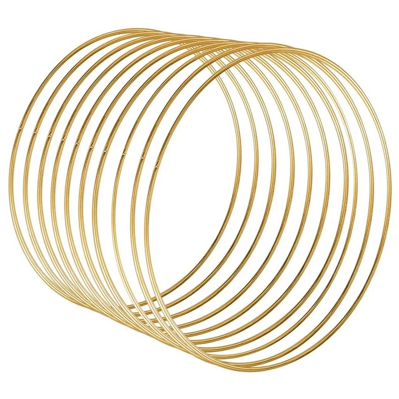 

10 упаковок 14 дюймов большой металлический цветочный обруч венок макраме золотые кольца для рукоделия обруч для изготовления свадебного ве...