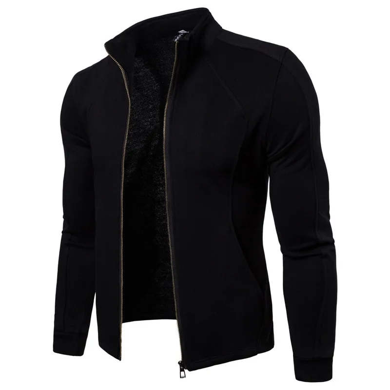 Zogaa 2018 весенне осенняя однотонная клетчатая куртка для мужчин на молнии пальто