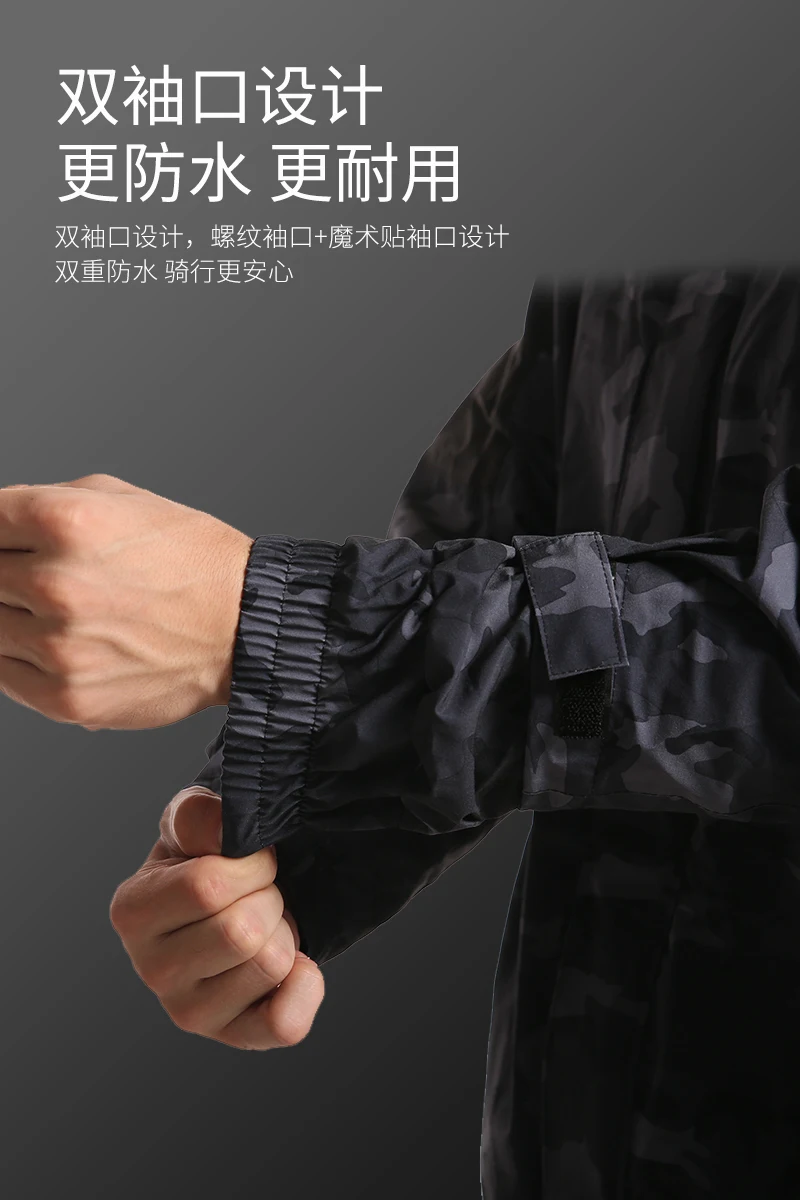 

Motorcycle Men Raincoat Waterproof Rain Pants Outdoor Travel Reusable Hiking Raincoat Set Capa De Chuva Moto Rain Gear DA60YY