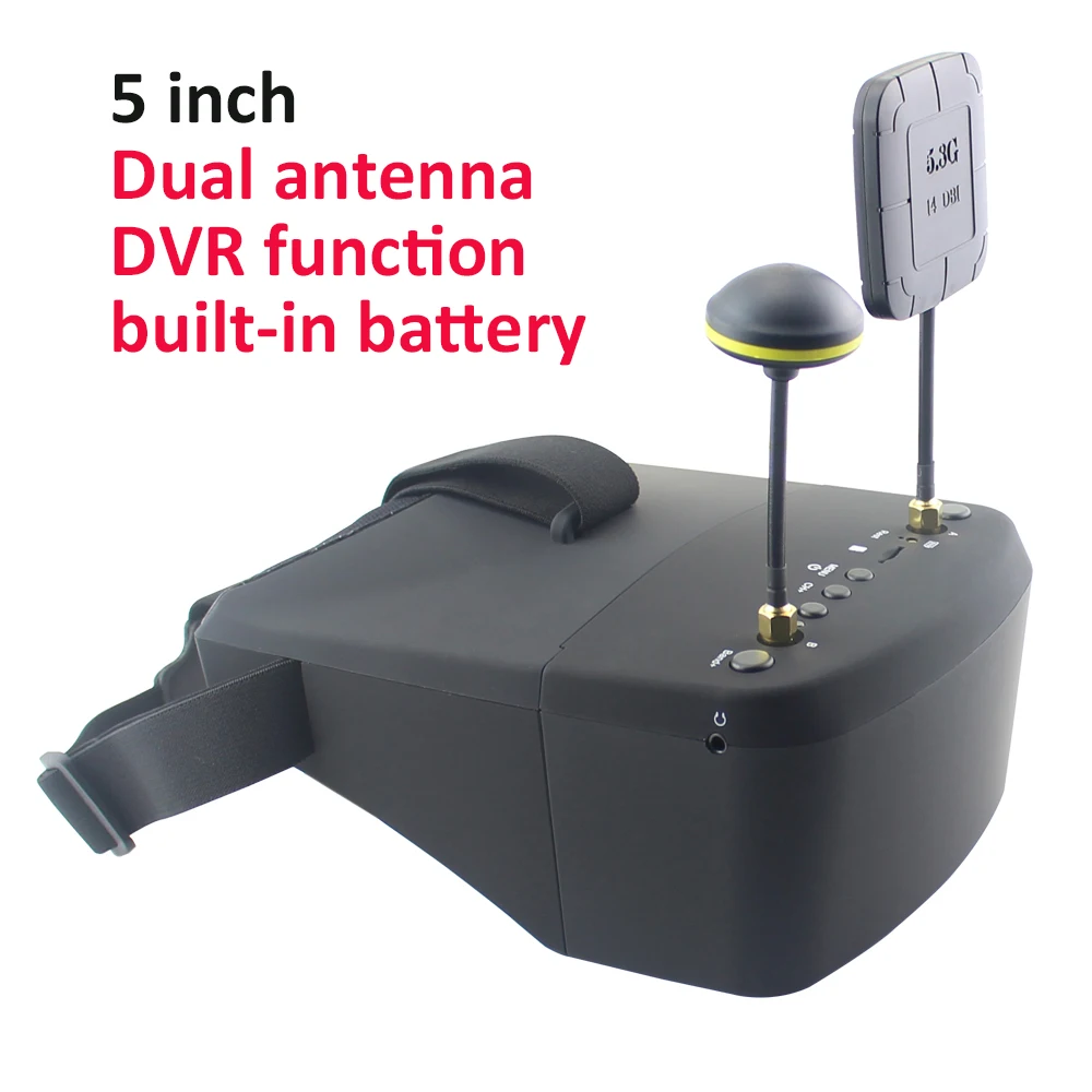 5 inch with DVR LS-800D FPV очки с DVR 5,8G 40CH 4,3 дюймов 5 дюймов 854*480 видео гарнитура HD 2000mAh батарея для модели RC - Цвет: 5 inch with DVR