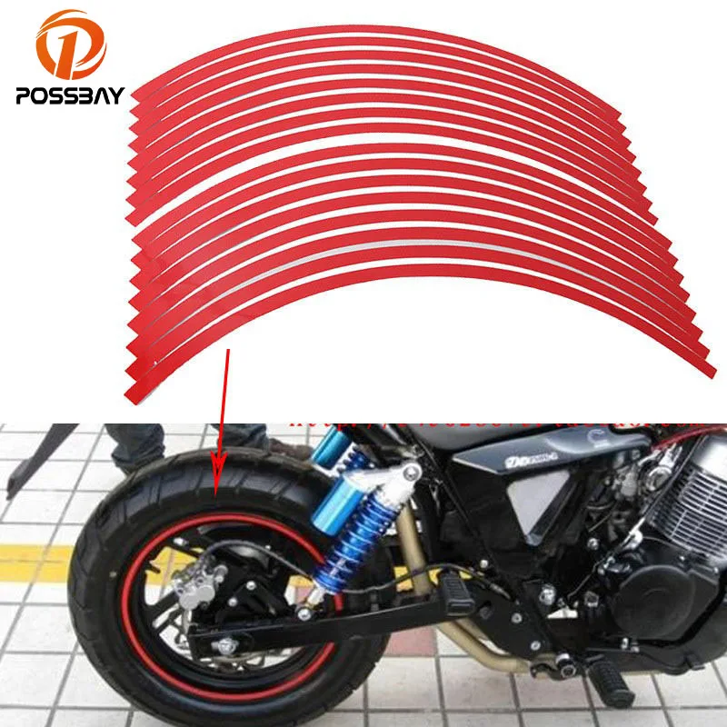 Красный/оранжевый/белый автомобиль мотоцикл мотокросс POSSBAY сделай сам 17 19 дюймов