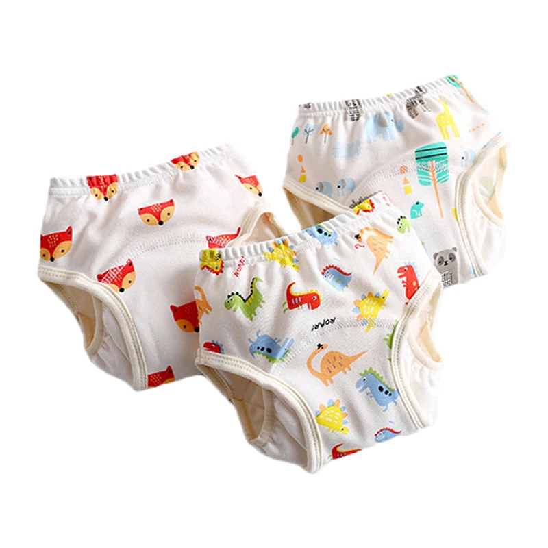 Baby Diapers Panties Cotoon Reusable Diaper Girl Boy Training Pants Waterproof Washable Cloth Leak-proof Nappies 3-20KG 3 4 5 6