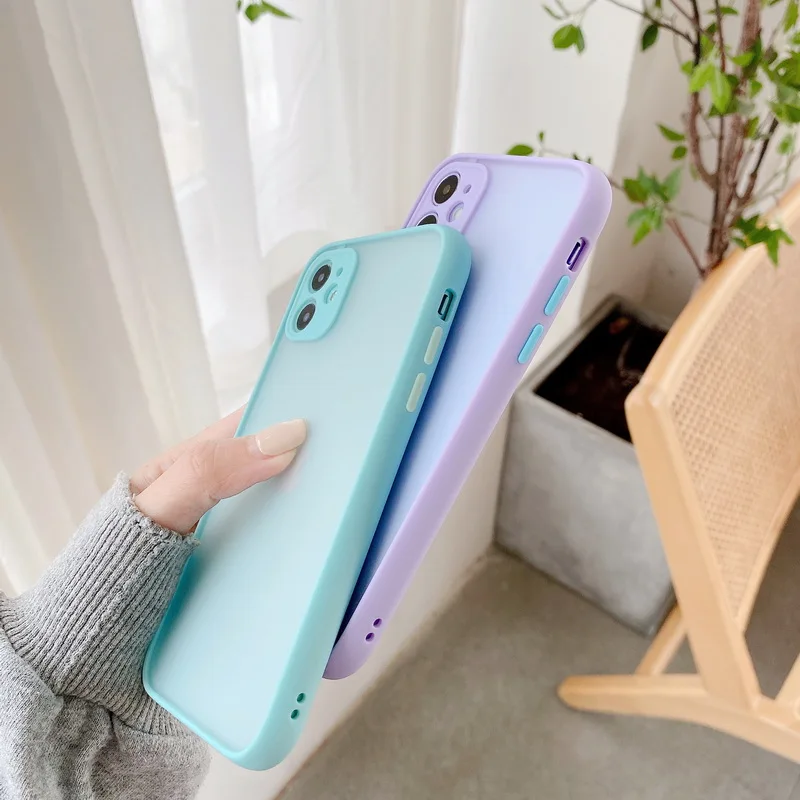 

Ultra Thin Matte Clear Phone Case For iPhone 12 11 Pro Max SE 2020 XR X XS Max 7 8 6 6s Plus Plain Shockproof Hard Back Cover
