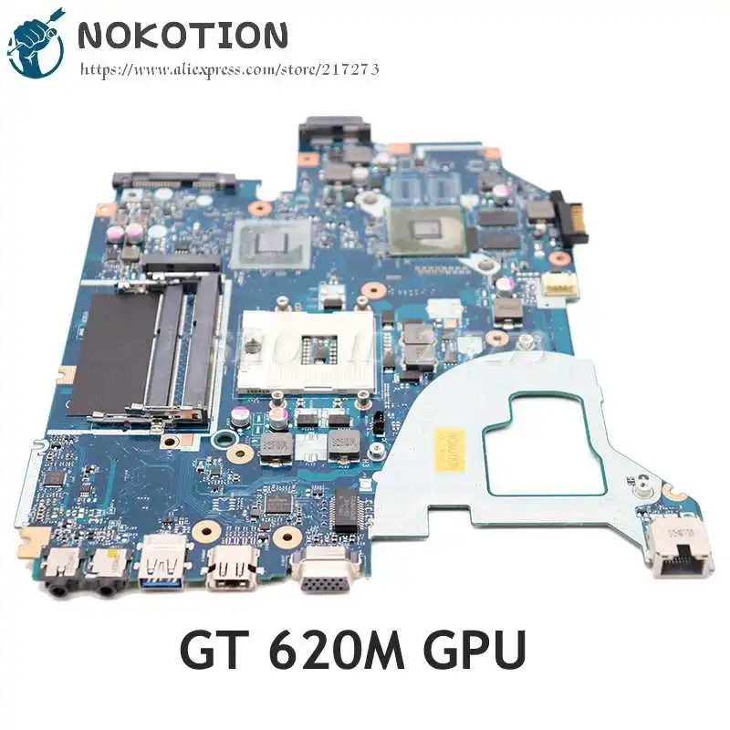 

NOKOTION Q5WVH LA-7912P For Acer aspire E1-571G V3-571G Laptop Motherboard NBY1711001 NB.Y1711.001 HM77 DDR3 GT620M GPU