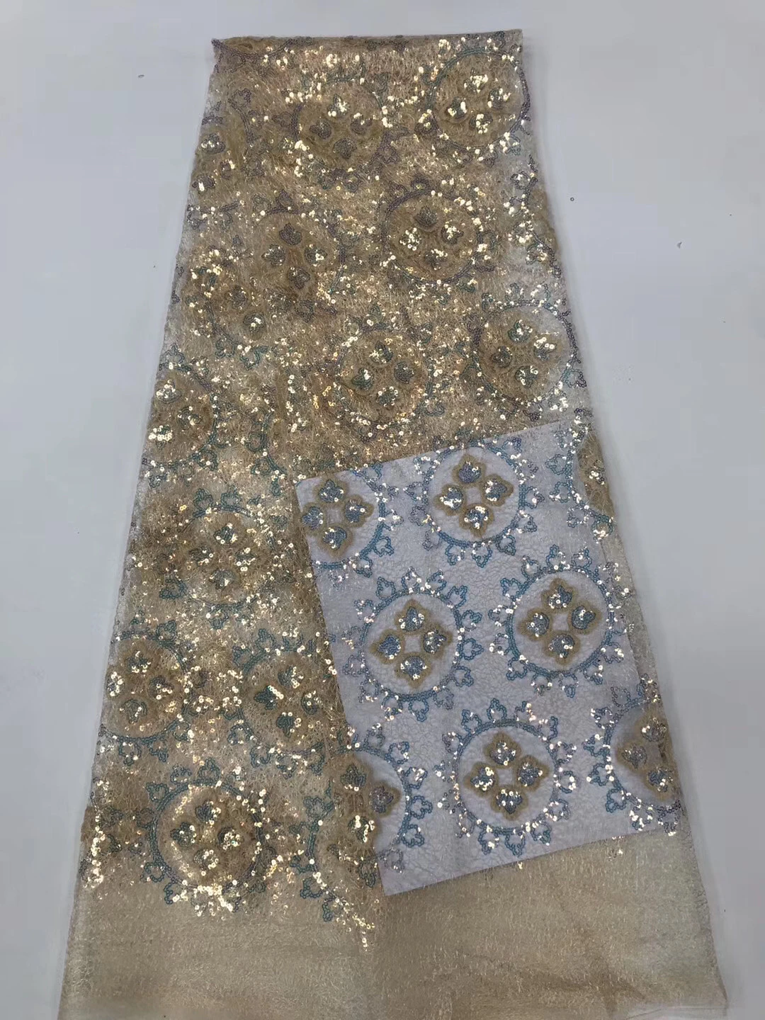 

Lace fabric sequin pattern, latest dress Nigeria fabric lace, wedding fabric dress lady lace fabric ZX37761