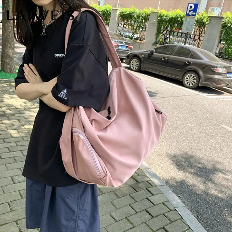 

LAIWEIS летняя вместительная сумка-тоут, женская сумка-мессенджер, нейлоновая сумка через плечо, дорожные сумки, сумка для покупок, сумки-тоуты ...