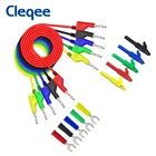 Cleqee P1036A 4 мм штекер типа банан для мультиметра, комплект проводов из ПВХ, зажим типа крокодил, U-образный лопаточный штекер, Автомобильный задний зонд