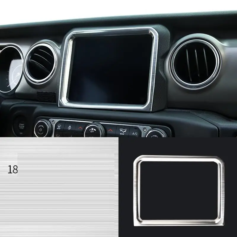 Car Control System Navigation Interior Modified Automobile Auto Parts Mouldings Covers Protecter Accessory 18 FOR JEEP Wrangler |