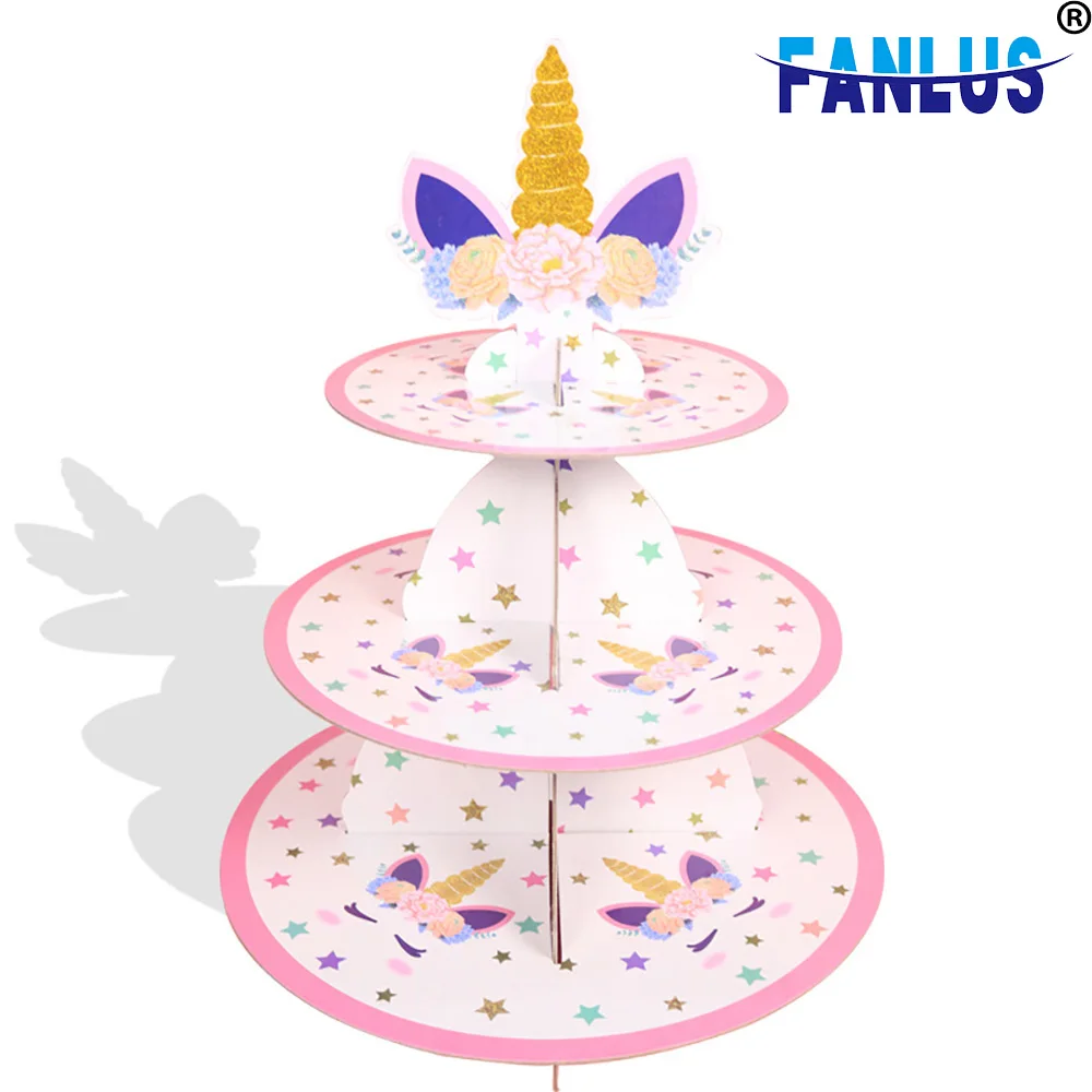 Бумажная стойка для торта три слоя креативный поднос на день рождения украшение