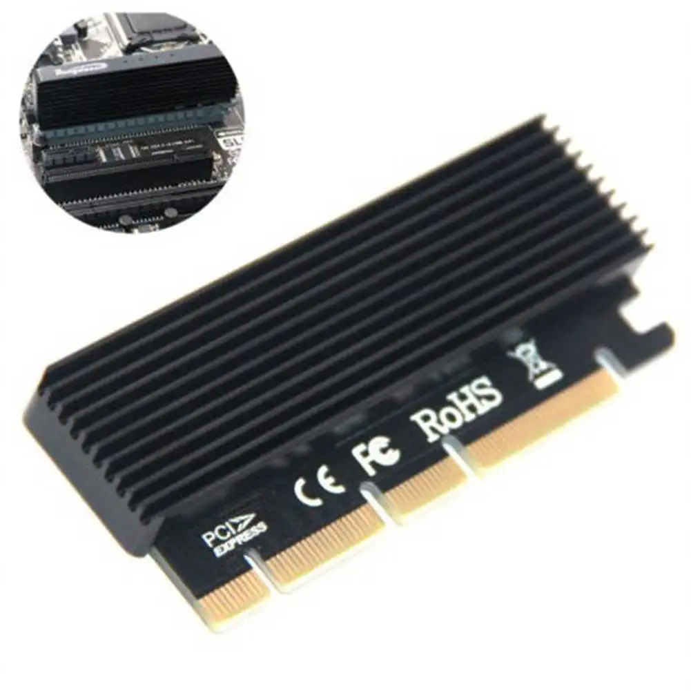 

Computer Expansion Card Adapter Led Interface M.2 NVMe SSD NGFF To PCIE 3.0 X16 Hard Disk Adapter Computer Accessories