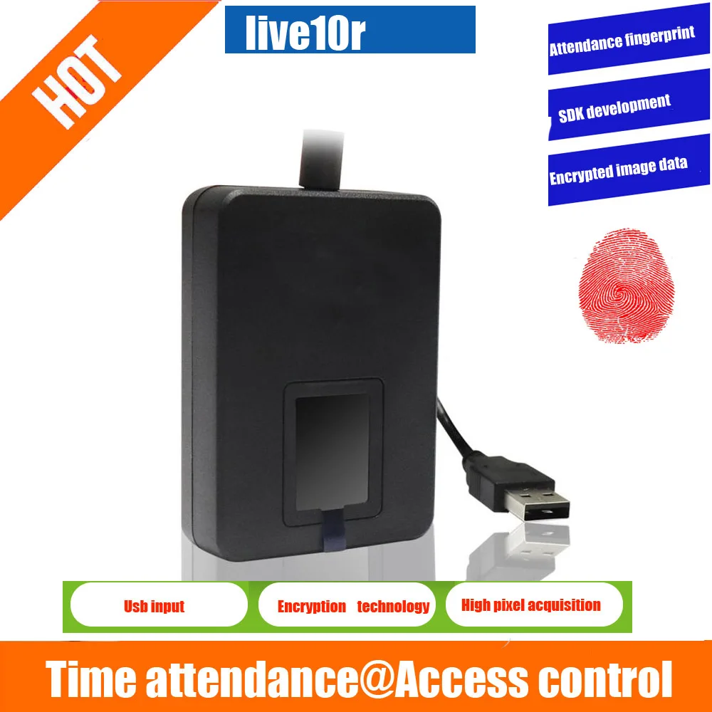 

Бесплатная доставка, SDK Поддержка Windows Android Live10R live10R USB считыватель отпечатков пальцев, Usb-сканер, биометрический датчик отпечатка пальца