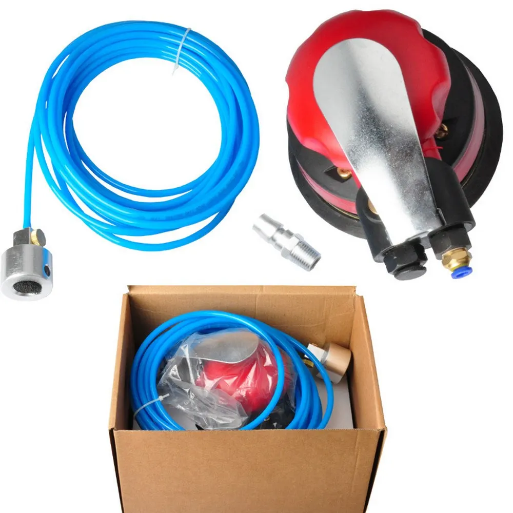 

5" Pneumatic Polisher Air Water Sander 1/4" Inlet Grinding Machine Kit Matte Surface Circular Sandpaper Random Orbital Polished
